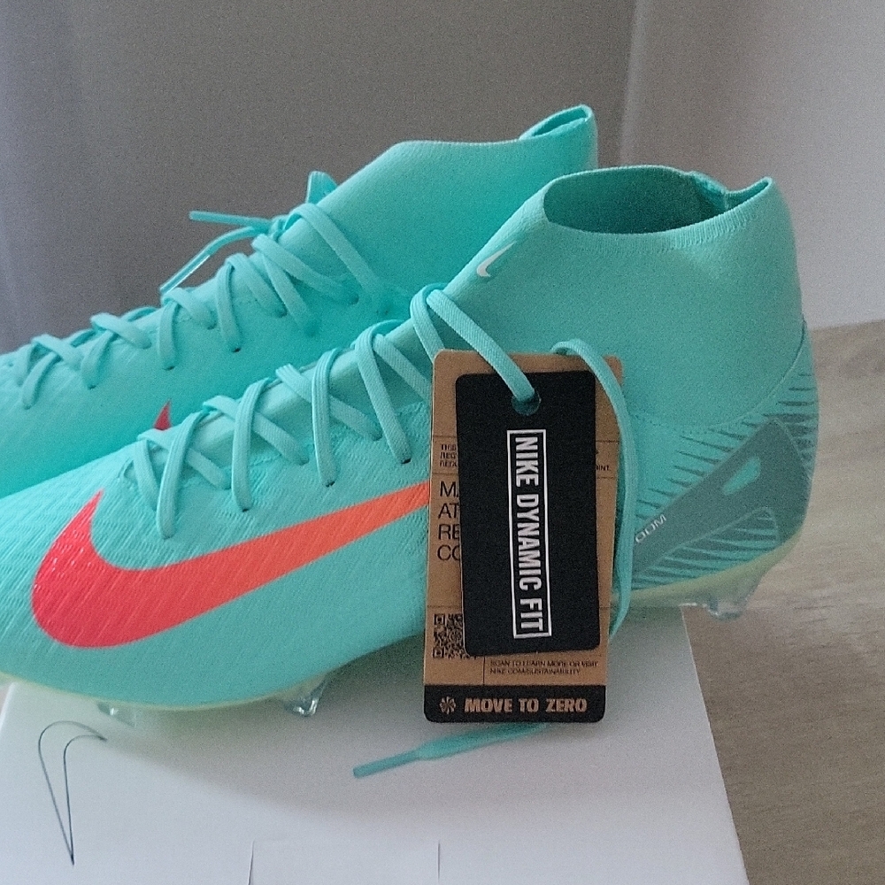 Nike Mercurial Superfly 10 Academy Soccer Cleats in Teal and Pink - Picture 6 of 7